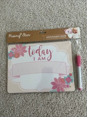 Rising Star Announcement Board - Pink and Teal Floral